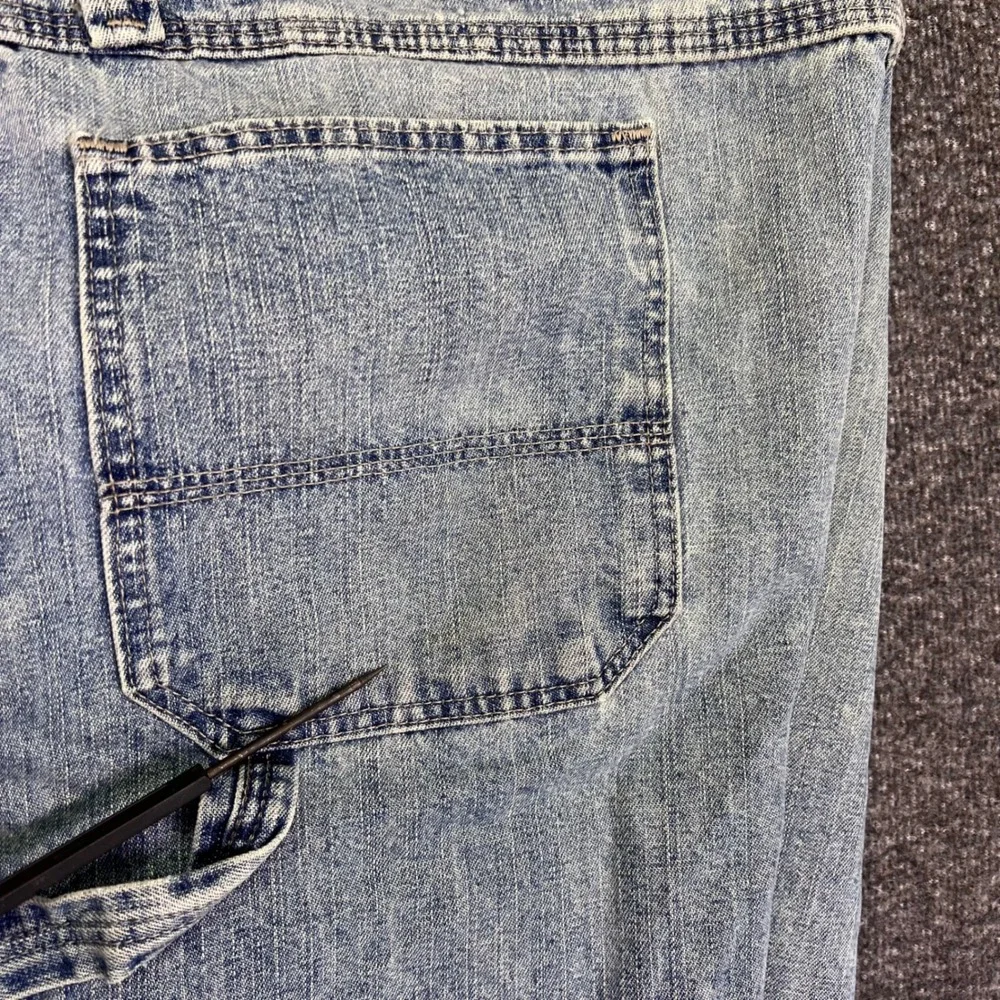 Wrangler Carpenter Shorts Men 38 Light Blue Retro Workwear Relaxed Denim Utility